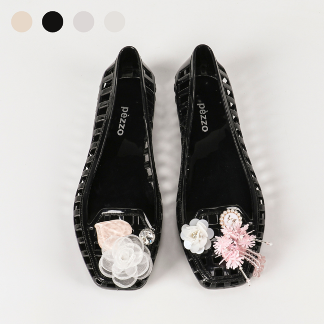 페조 여성 플랫슈즈 펀칭 단화 여름 젤리슈즈 PZFLPV 88030-2
