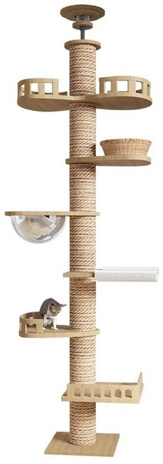 캣트럴파크 캣타워 캣폴 6 캣워크 패키지 놀이터 고양이 본능적타워, D. 큰 울타리  바구니  우주선  U자형 해