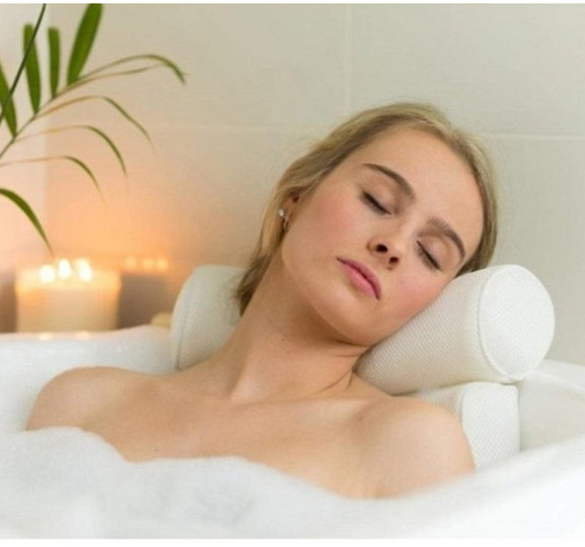 스파 목욕베게 고급형, 1개, 화이트