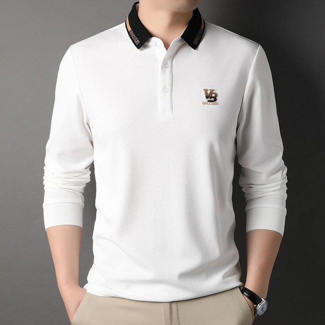 중년 남성 남자 폴로넥 티셔츠 봄 가을 패션 코디 긴팔 티셔츠 루즈핏 캐주얼 아빠 터틀넥 상의 LJX