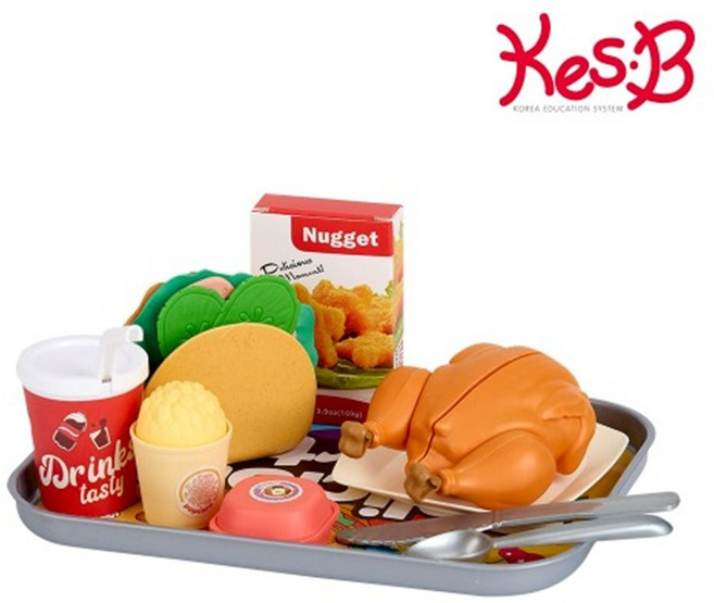 배달음식 모형치킨 치킨너겟포함 약 13종-1세트 디저트 조각케이크포함 약 15종-1세트 피자모형 감자튀기포함 약 11종-1세트, 1개, 치킨트레이