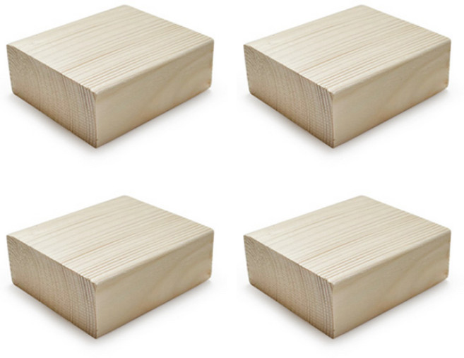 아이베란다 원목 목재 몽땅각재 가구다리 받침 부목 교구 DIY 교육용, 4개, 12_38x89x100mm 스프러스원목