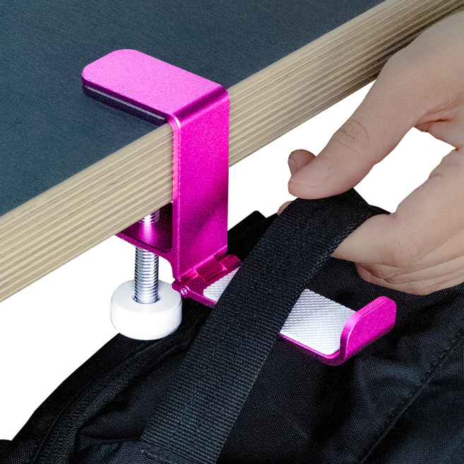 가볍고 튼튼한 가방걸이 3세대 미니, 1개, 핑크