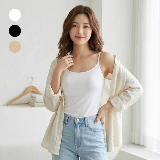 유니클로 여성 에어리즘 캐미솔 브라 미포함 나시 이너웨어 GRAZU