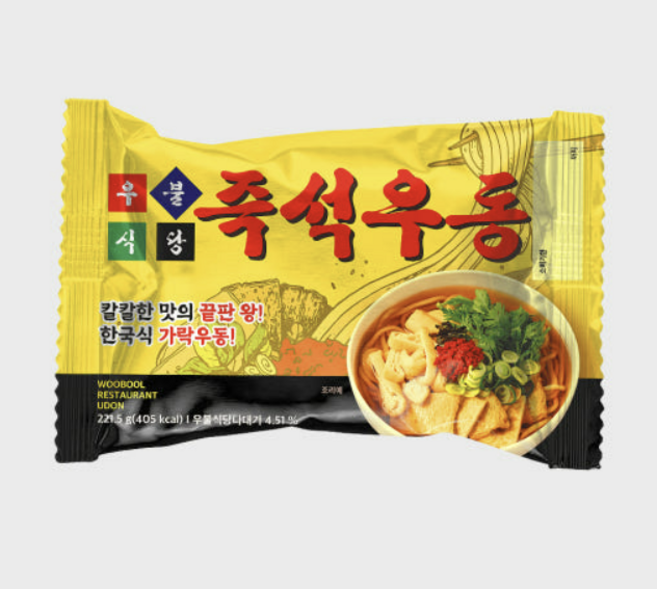 우불식당 즉석우동, 221.5g, 4개