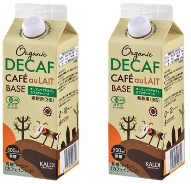 Kaldi 칼디 디카페인 카페 오 레 베이스 농축 커피, 2개, 500ml