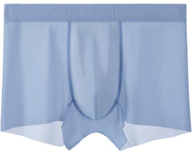 新款夏季透薄冰絲內褲男無痕男士內褲冰絲大碼四角褲10A抑菌內襠