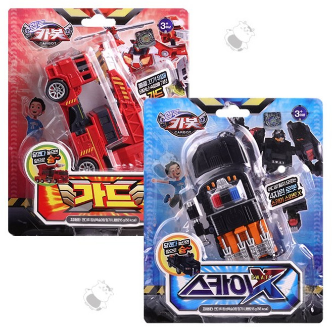 헬로카봇 스카이스와트X마이티가드X 조이비타 2종세트, 1세트, 30g