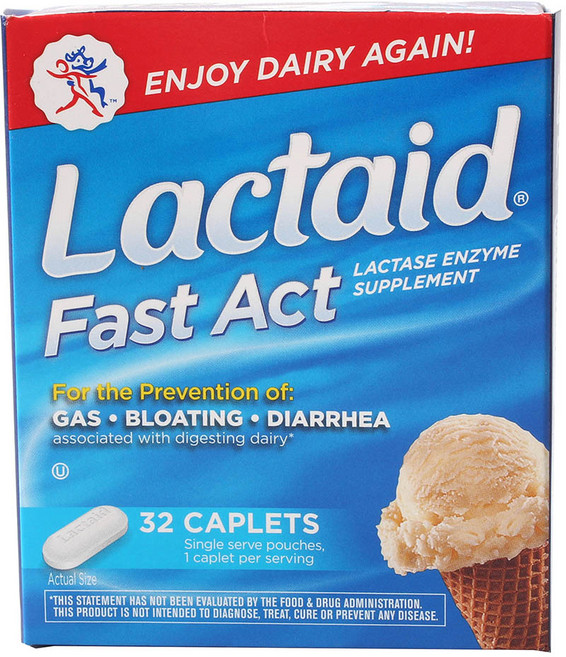 Lactaid 酵素膠囊, 32顆, 1盒