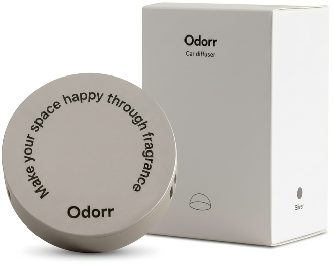 오도르 차량용 방향제 송풍구 디퓨저 실버(무광), 1개, 칠링베이