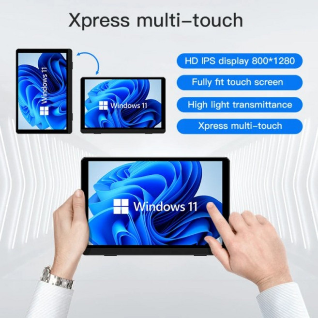 SZBOX 7인치 알더 레이크 N305/N150/N200 미니 PC DDR5 NVMe SSD 윈도우 11 터치 스크린 태블릿 WiFi6 BT5., 01 N200, 02 미국, 02 DDR5 16GB NO SSD