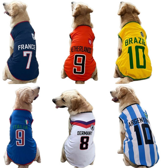 우기펫 반려동물 국가명 유니폼 티셔츠, 1개, 포르투갈