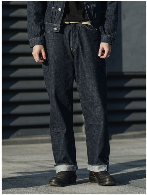 BRONSON 復刻 37801XX 原色 直筒 丹寧牛仔褲 巴黎扣 13oz 寬鬆中高腰