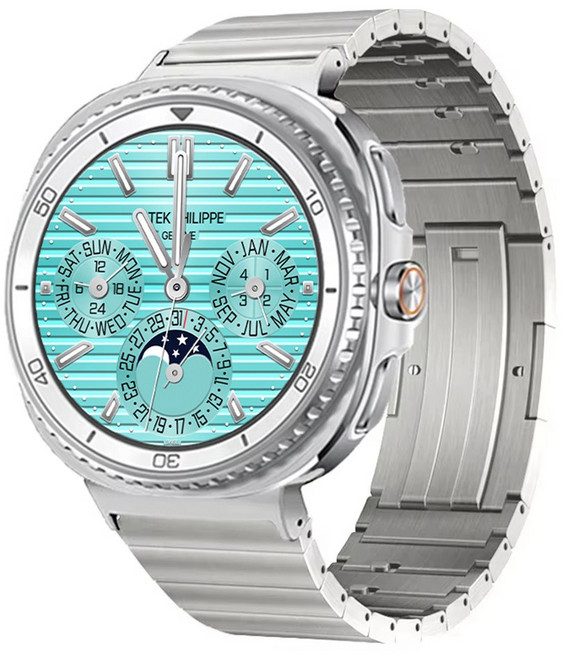 캘릭스 갤럭시워치 호환 이지링크 티타늄 메탈 스트랩 밴드 시계줄, 실버