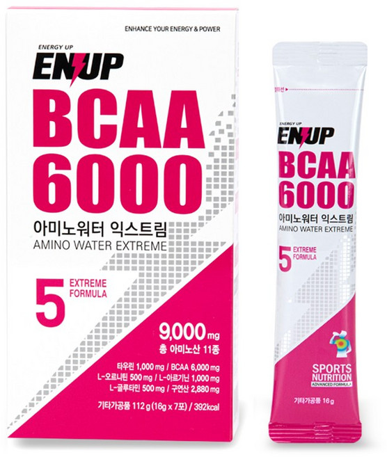 엔업 아미노워터 익스트림 스포츠 아미노산 L글루타민 구연산 부스터, 1개, 112g