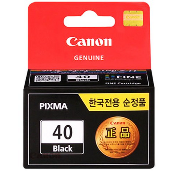 캐논 정품잉크 PG-40, BLACK, 1개
