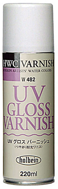 홀베인 수채화 UV그로스바니쉬 220ml 스프레이바니쉬, 1개