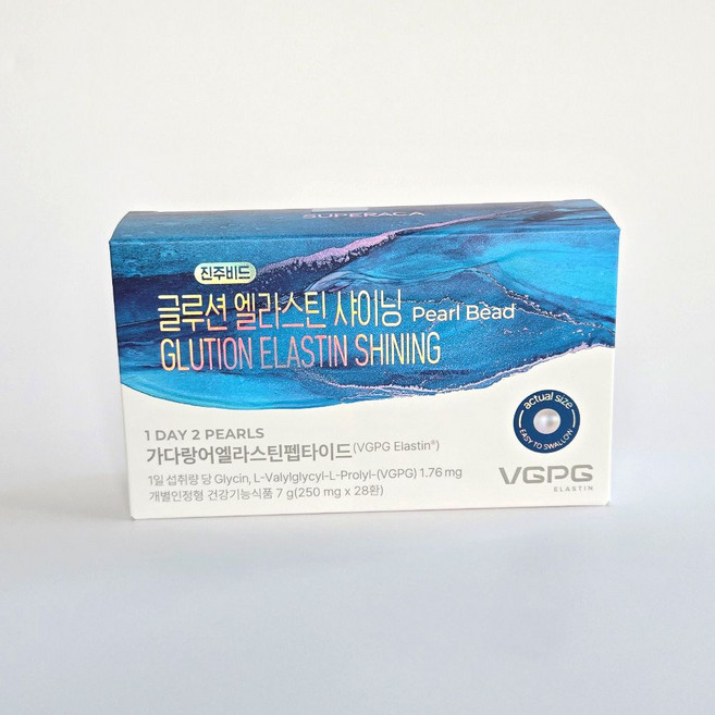 국내유일! 수퍼라카 글루션 엘라스틴 샤이닝 진주환, 1박스, 28정