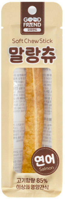 굿프랜드 말랑츄 연어스틱 30p 말랑말랑 소프트 강아지간식, 30개, 10g, 연어