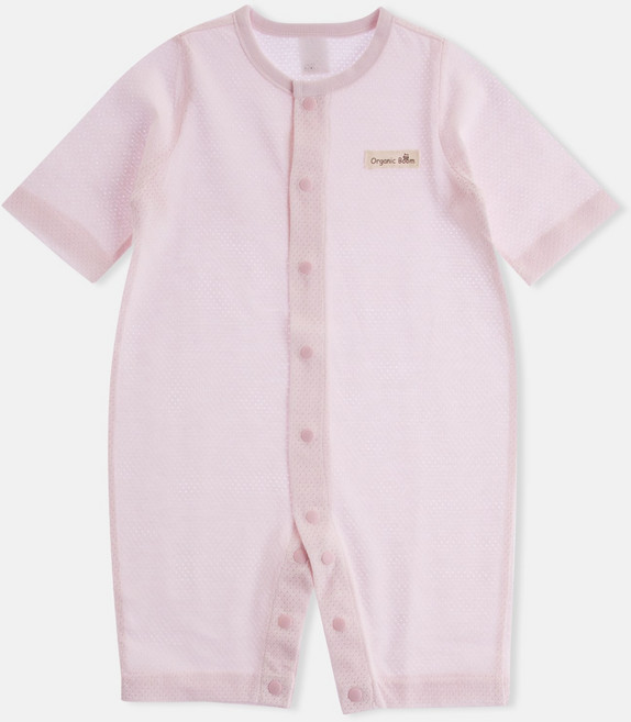 오가닉붐 유아용 매쉬 자카드 칠부 우주복