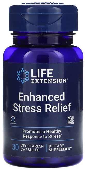 라이프 익스텐션 Enhanced Stress Relief 스트레스릴리프 L- 테아닌 30 Vegetarian Capsules, 1개, 30정 - 쿠팡
