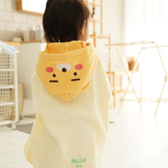 카카오 목욕가운 아기목욕가운 카카오후드타올