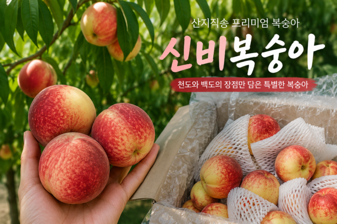 (6월12일출고) 농가직송 신비복숭아 털 없는 복숭아 여름 시즌한정 판매, 1개, 중과 2키로 (26개내외)