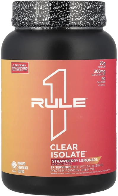 몸관리하세요 겨울입니다 Rule One Proteins Clear Isolate™ 딸기 레모네이드 689g(1.52lb) 특별관리진행, RuleOneProteinsClearIsolate딸기레, 1개 - 쿠팡