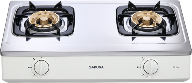 SAKURA 櫻花 雙口檯面爐 G613A, 液化石油氣 (LPG)