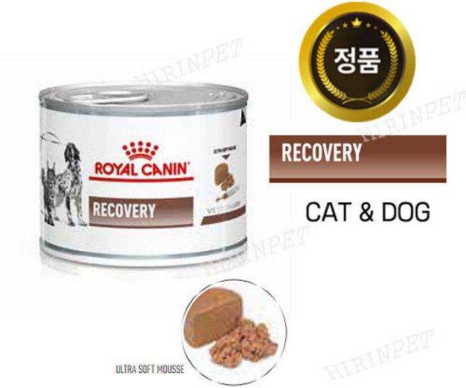 로얄캐닌 리커버리 캔 195g x 4개 / 영양 회복식 (식욕 부진 영양실조), 1개, 780g
