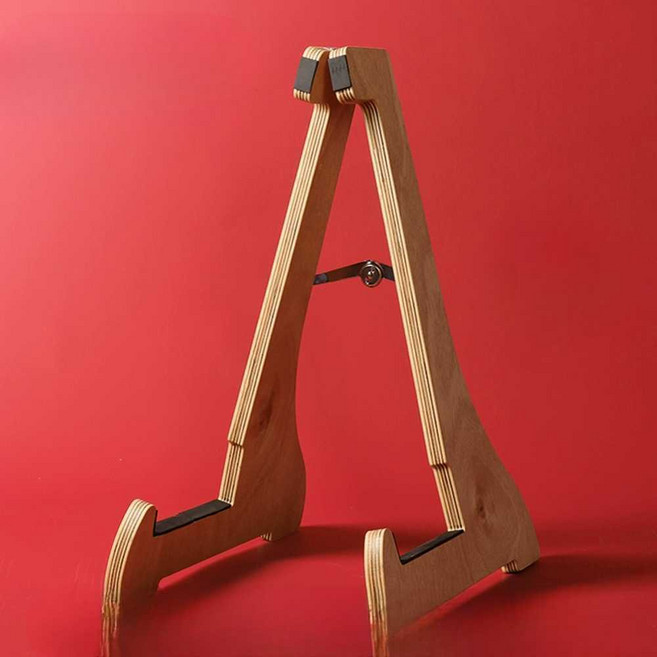 거문고 받침대 프레임 거치 원목 지지 국악 연주용, 나무색, 1개
