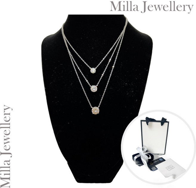 [밀라주얼리] 모이사나이트 1캐럿/2캐럿/3캐럿 네크리스