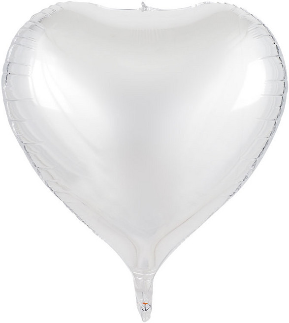 [원팩] 4D 하트 은박풍선 22인치 [실버], 단품