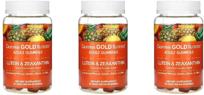 California Gold Nutrition 캘리포니아 골드 뉴트리션 루테인 & 제아잔틴 구미 90정 3팩 - 쿠팡