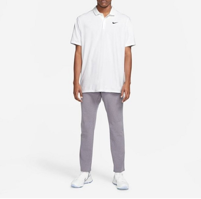 나이키 스우시로고 카라티셔츠 골프반팔티 흰색