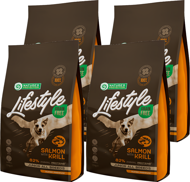 NATURE'S PROTECTION 自然本色 幼犬 LifeStyle 無穀乾糧, 400g, 4袋