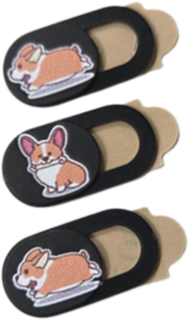 발본다 노트북 카메라 가리개 웹캠 커버 해킹방지 스티커, 웰시코기