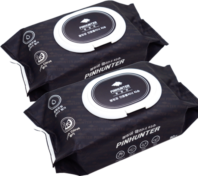 핀헌터 볼링공 대용량 클리너 티슈 2EA 세트, 블랙, 2개