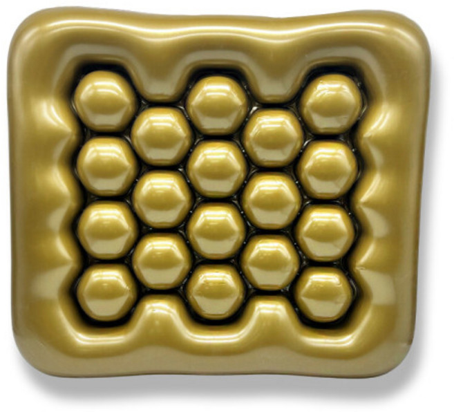 영화 물 공기방석 46x42cm 에어방석 휠체어방석 골드(금색)