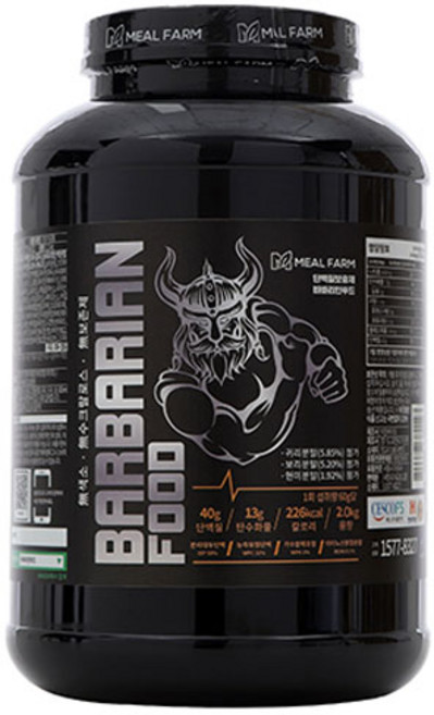 밀팜 바바리안푸드 단백질보충제 프로틴 파우더 쉐이크 ISP WPC 헬스 2kg 1통, 1개