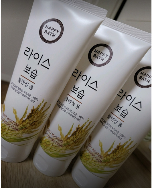 해피바스 라이스 보습 폼 클렌징 (건성피부용), 5개
