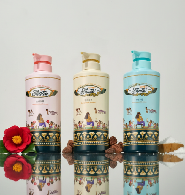 샤워때비누 900ml 3종(사해+화산+동백), 3개