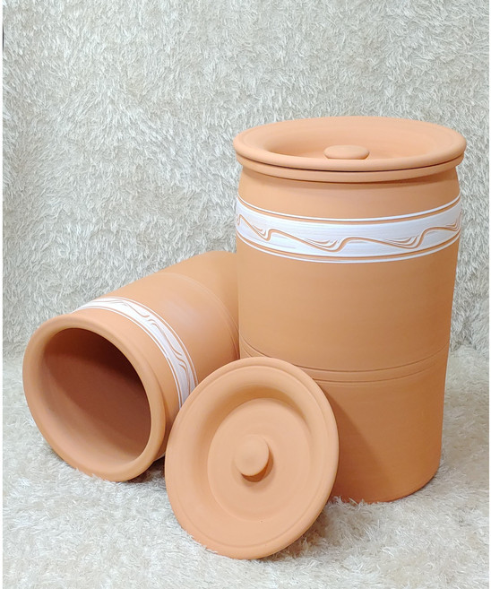 한양도예 쌀통 황토쌀독 쌀독 집들이선물 100%수작업, 황토색, 1개