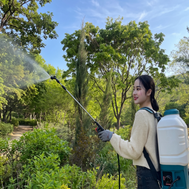 케이올 충전식 농약문무기 20리터 이동식 전동 농약살포기 무선 농업용 고압 분무기 팜케어마스터, 화이트그린, 1세트