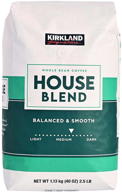 커클랜드 하우스 블렌드 홀빈 40oz 1.13길로그램 ( 미국 코스트코 대용량 ) Kirkland House Blend Whole Bean Coffee medium roast, 1.13kg, 3개, 홀빈(분쇄안함)