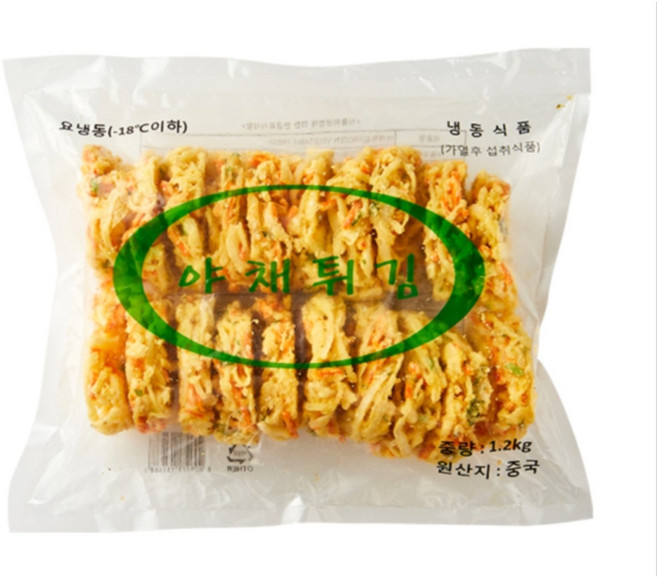 야채튀김 야채카키아게 1.2kg(60g x 20ea) 우동 카레 텐동 일식 튀김 마로푸드 [원산지:상세설명에 표시], 1.2kg, 1개