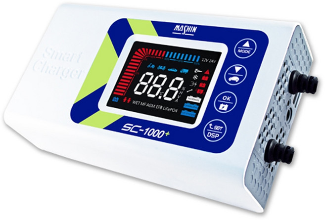 麻新 MASHIN SC-1000+ 12V 10A 雙模智慧型電池充電器, 1個, 主機+收納包