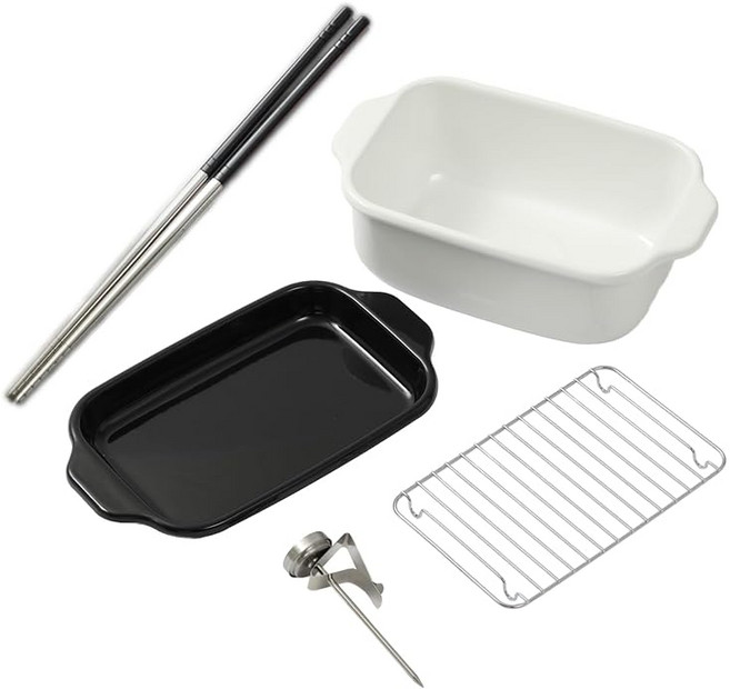 후지호로 튀김냄비 사각형 온도계포함 배트 스노코포함 스테인레스 야채젓가락포함 화이트 스퀘어튀김냄비 튀김냄비세트