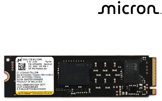 마이크론 Crucial 2500 M.2 SSD NVMe 1TB PCIe4.0x4 Gen4, 마이크론 2500