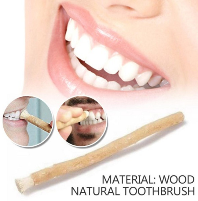 Miswak 휴대용 천연 칫솔 미백 아라크 전통 수동 치아 여행용 N6W4 1 팩
